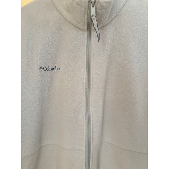 Columbia Men's XXL Full Zip Fleece Vest Gray Soft Warm Outdoor Layering - Picture 3 of 6